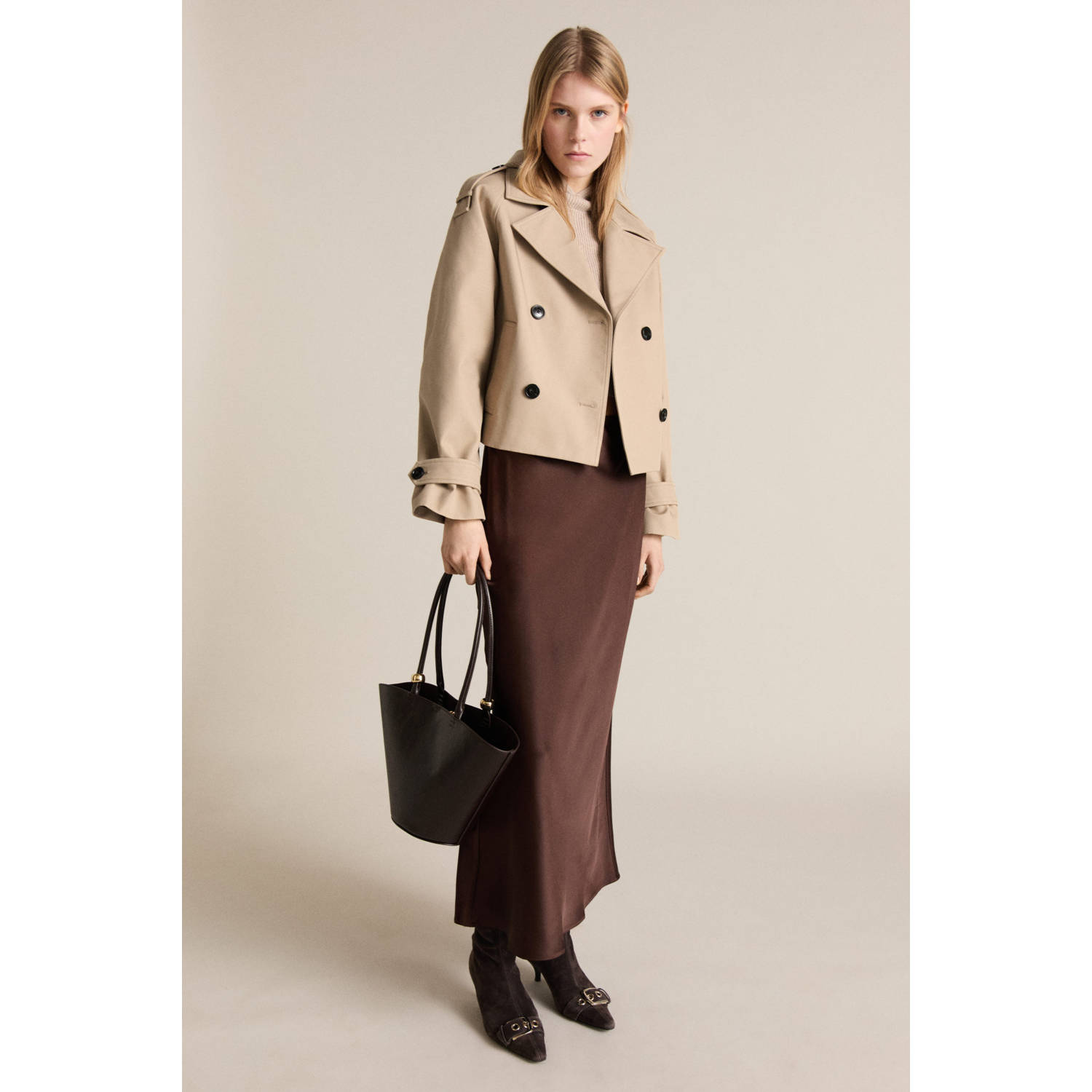 Mango trenchcoat bruin