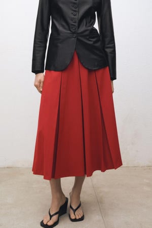 midi rok rood