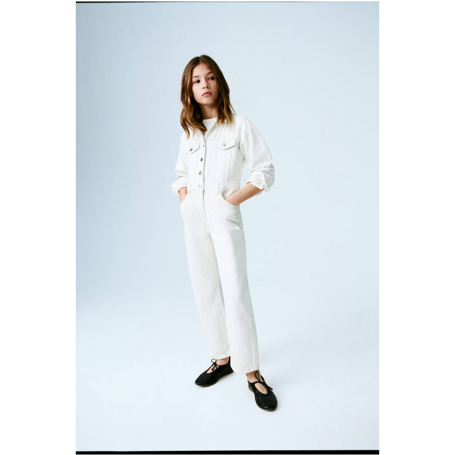 Mango Kids jumpsuit beige