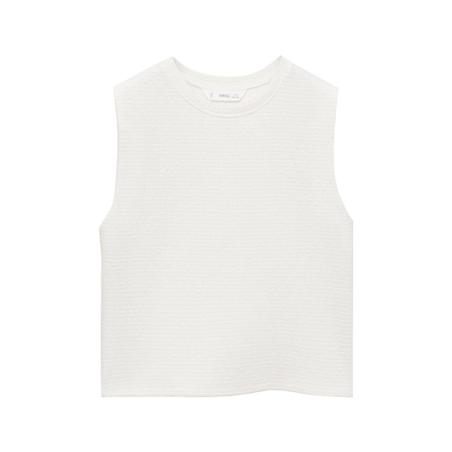 Mango Kids mouwloze top wit