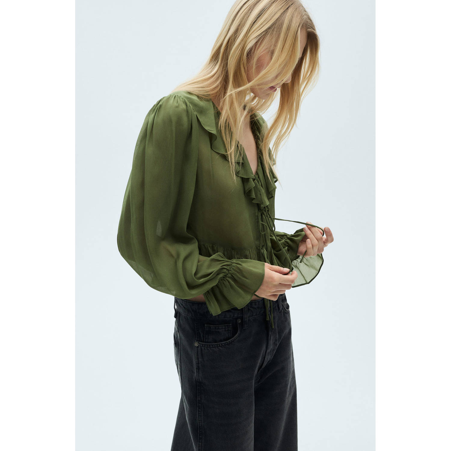 Mango blousetop groen