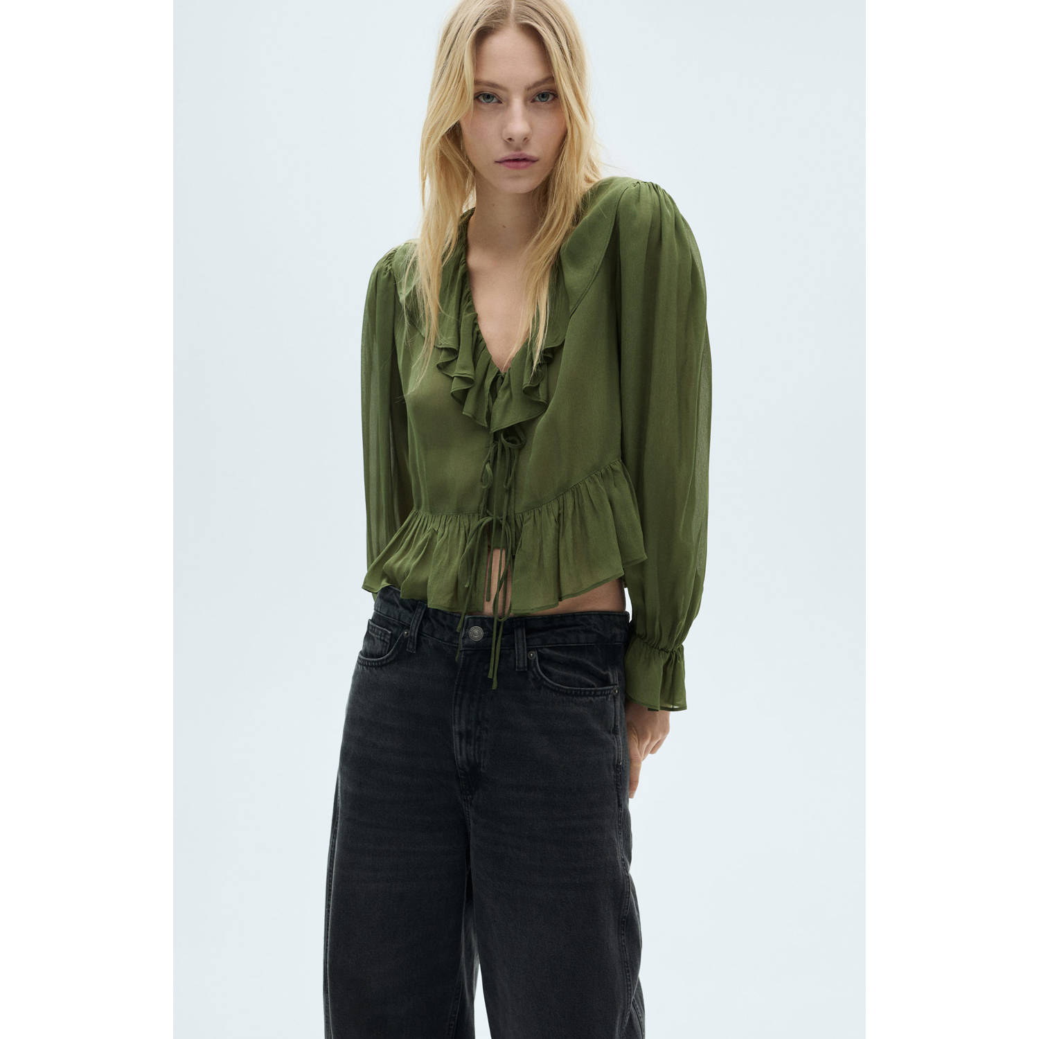 Mango blousetop groen