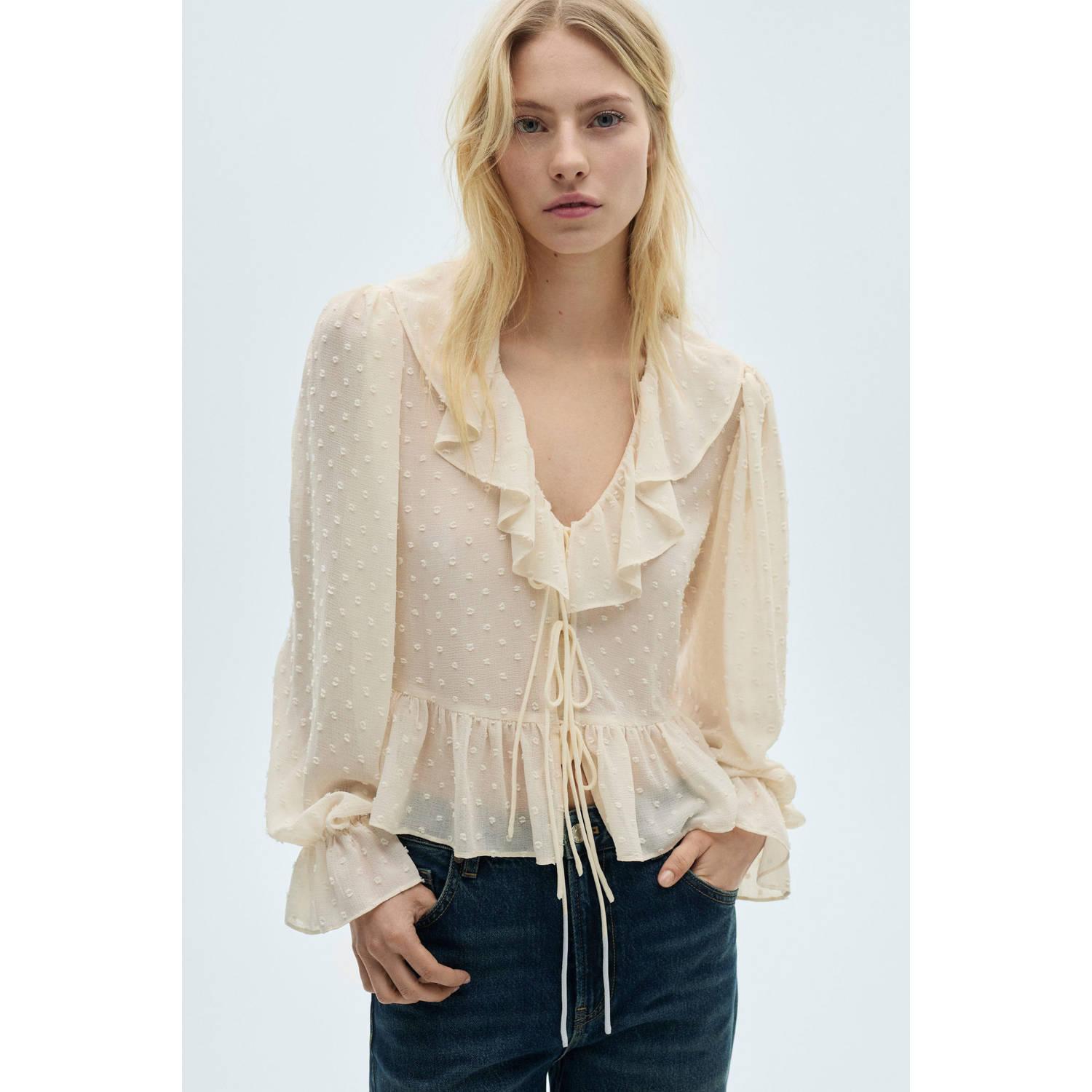 Mango blousetop ecru