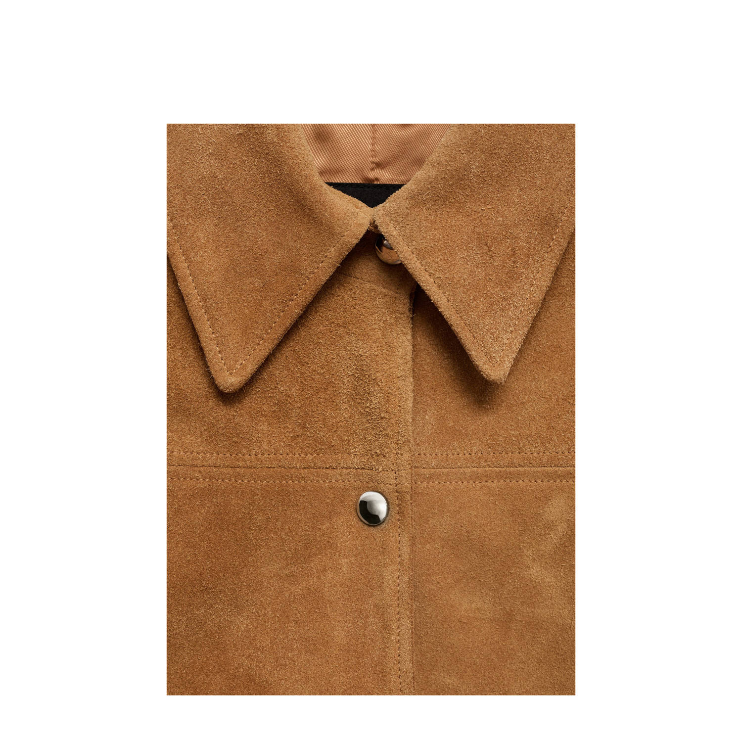 Mango suede jasje camel