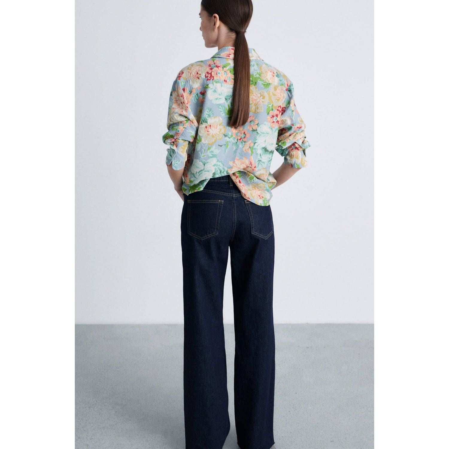 Mango blouse lichtblauw