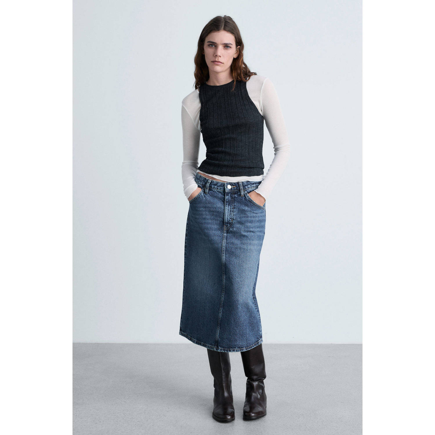 Mango spijkerrok medium blue denim