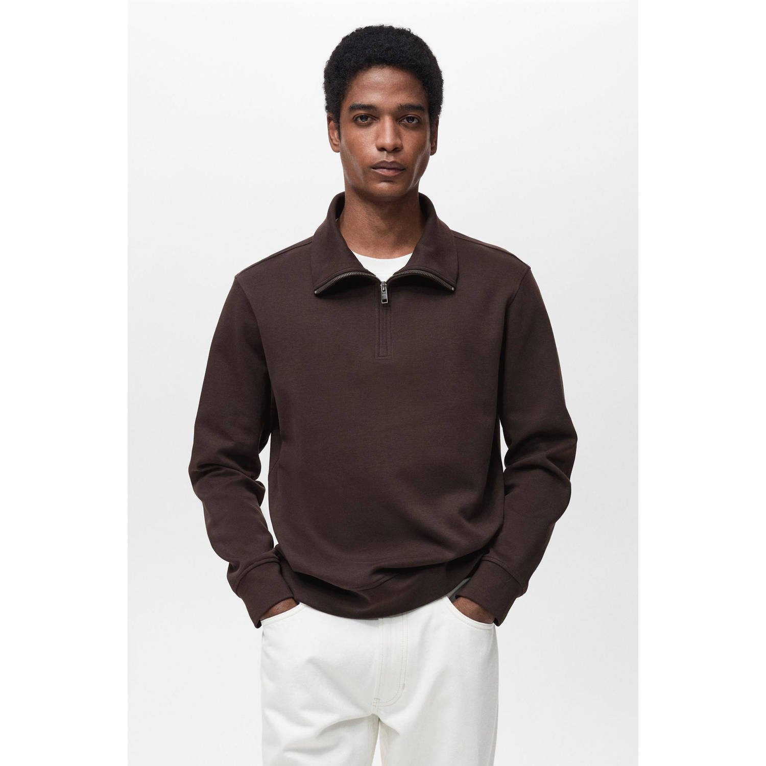 Mango Man sweater donkerbruin
