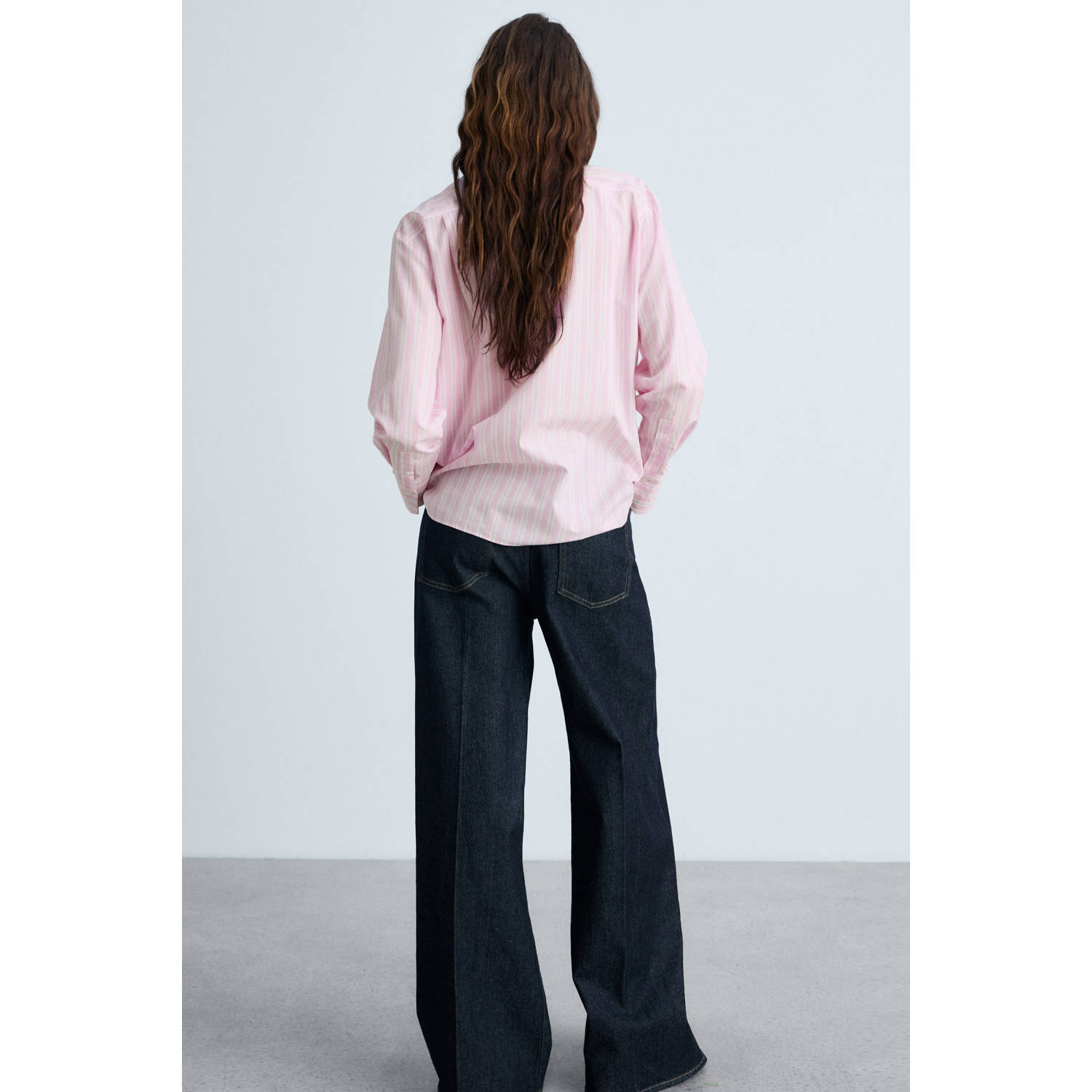 Mango blouse lichtroze