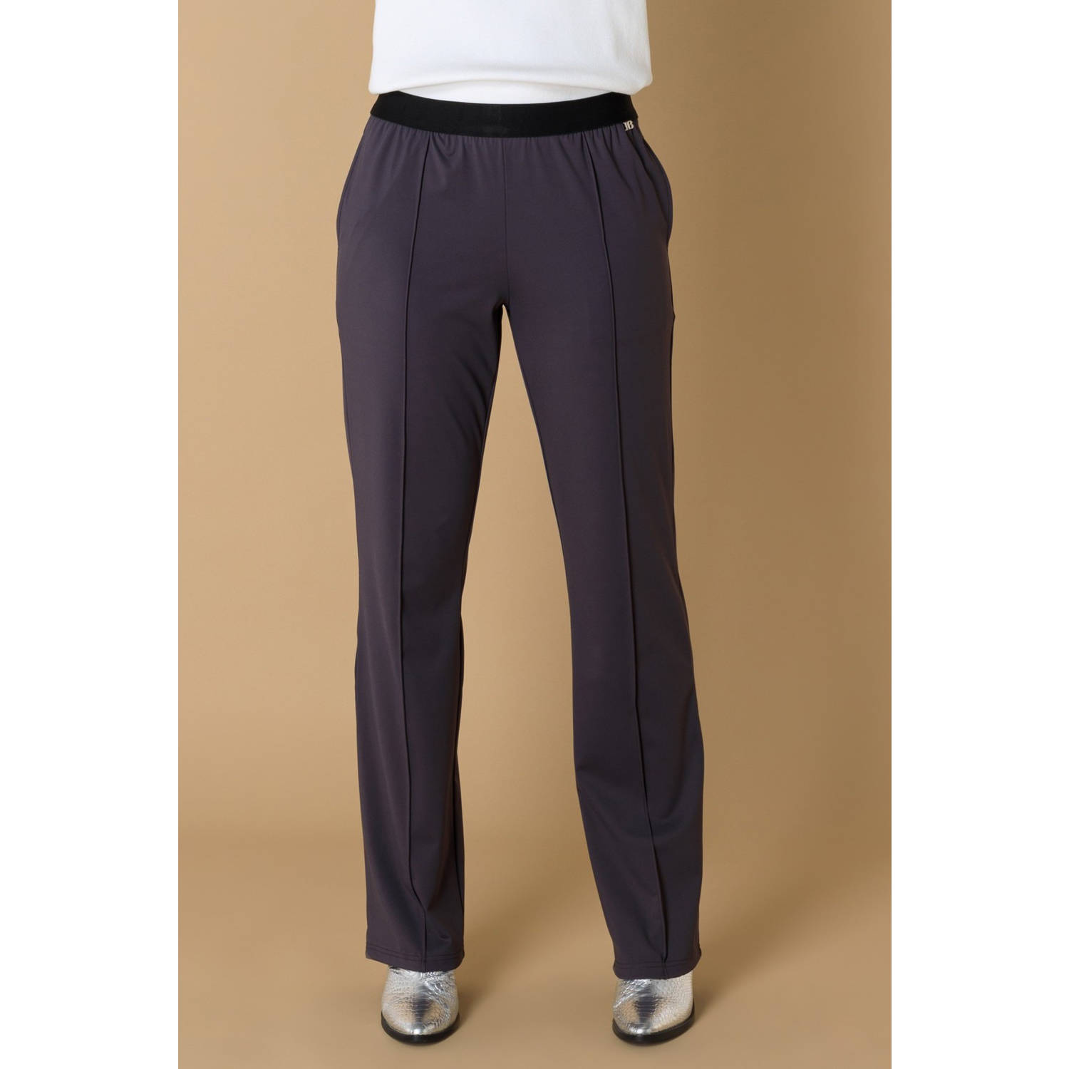 Ivy Beau straight fit casual broek travelstof