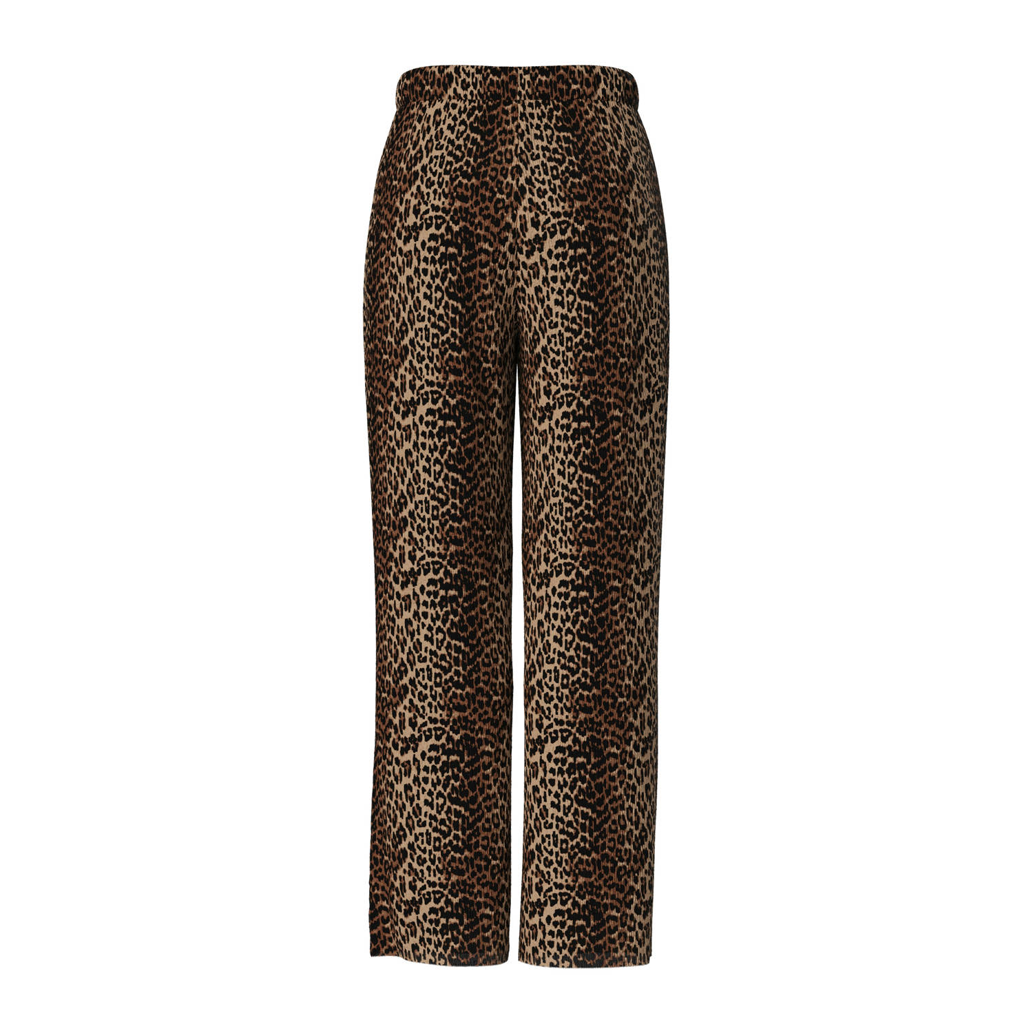 PIECES wide leg high waist broek bruin