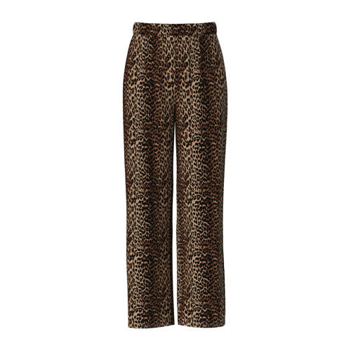 PIECES wide leg high waist broek bruin afbeelding