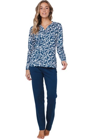 pyjama donkerblauw/wit