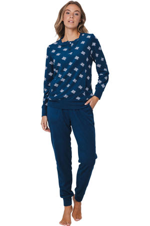 pyjama donkerblauw/wit