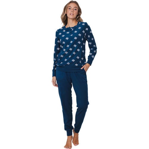 Pastunette pyjama donkerblauw/wit afbeelding