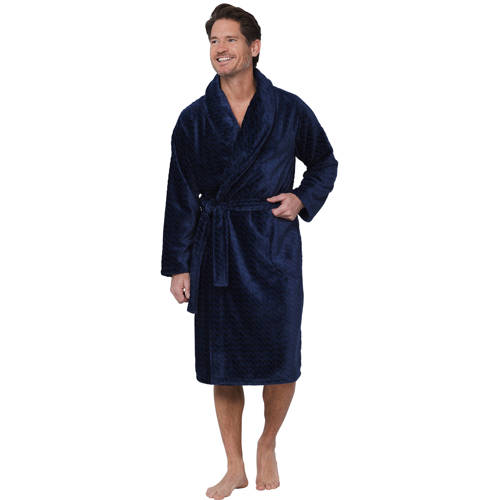 Pastunette for men fleece badjas donkerblauw afbeelding