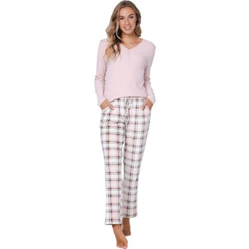 Pastunette pyjama roze/wit/bruin afbeelding