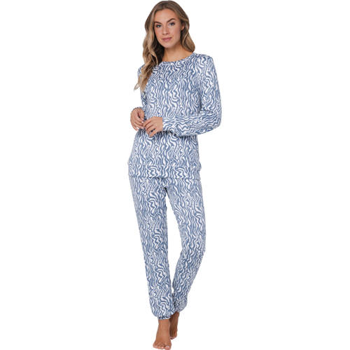 Pastunette pyjama blauw/wit afbeelding