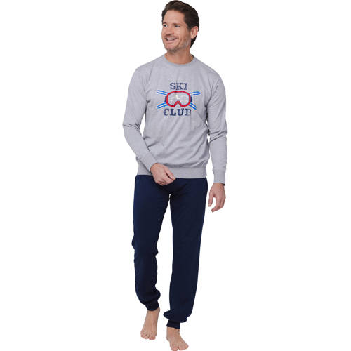 Pastunette for men pyjama grijs/donkerblauw afbeelding