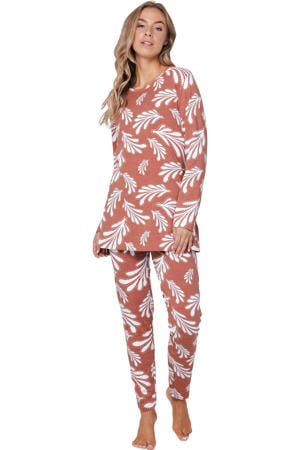 pyjama bruin/wit