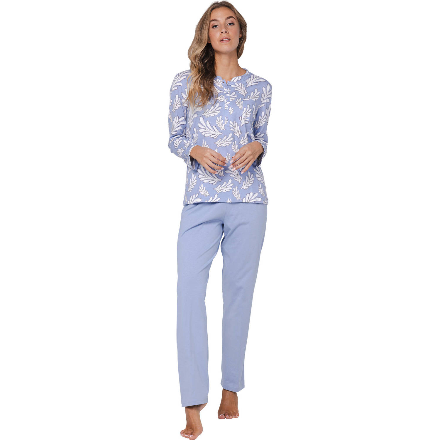 Pastunette pyjama blauw wit