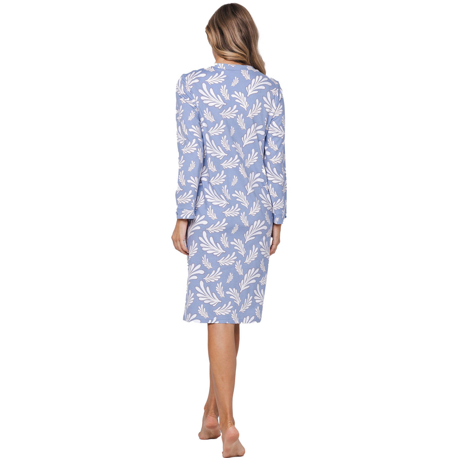 Pastunette nachthemd blauw wit