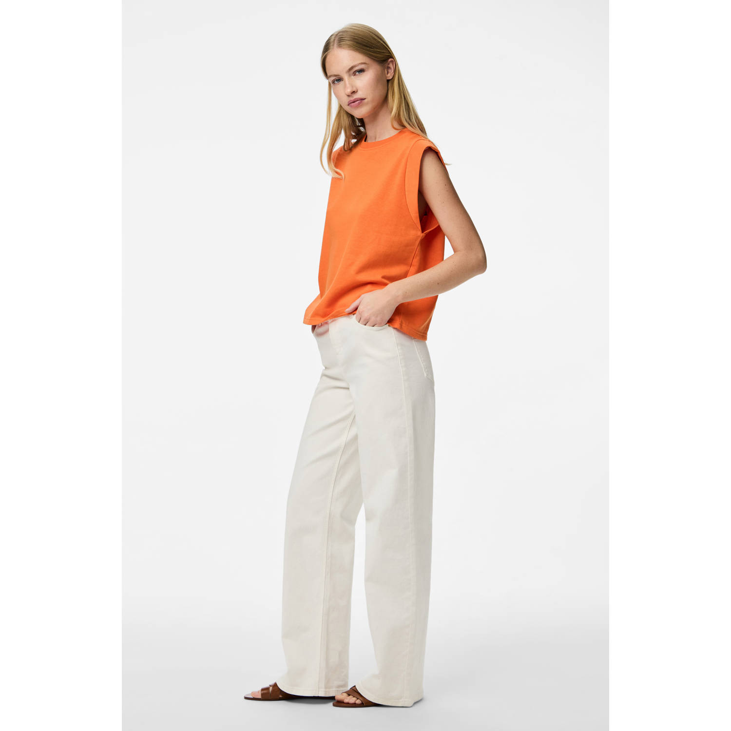 PIECES top oranje
