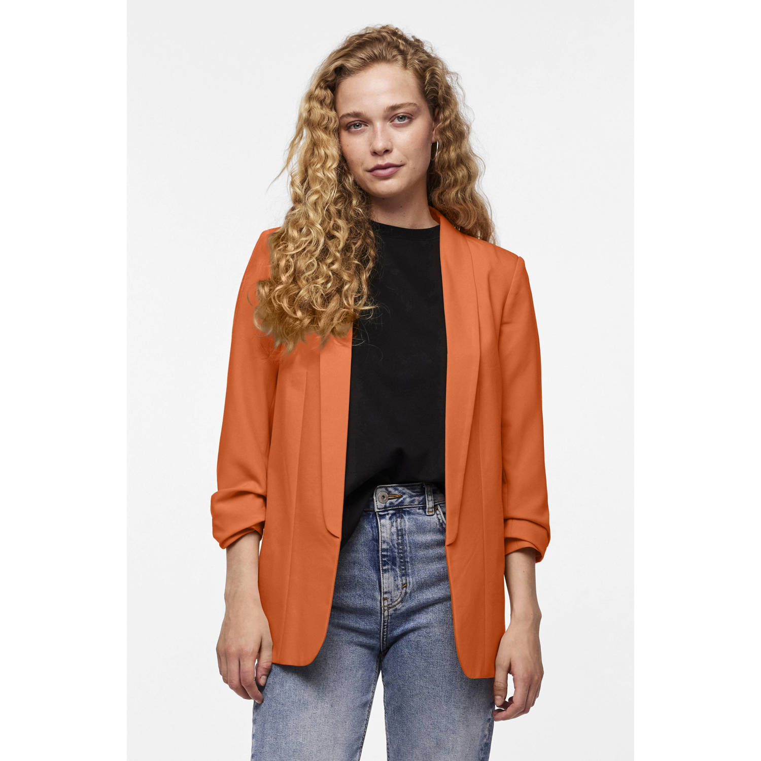 PIECES regular blazer oranje