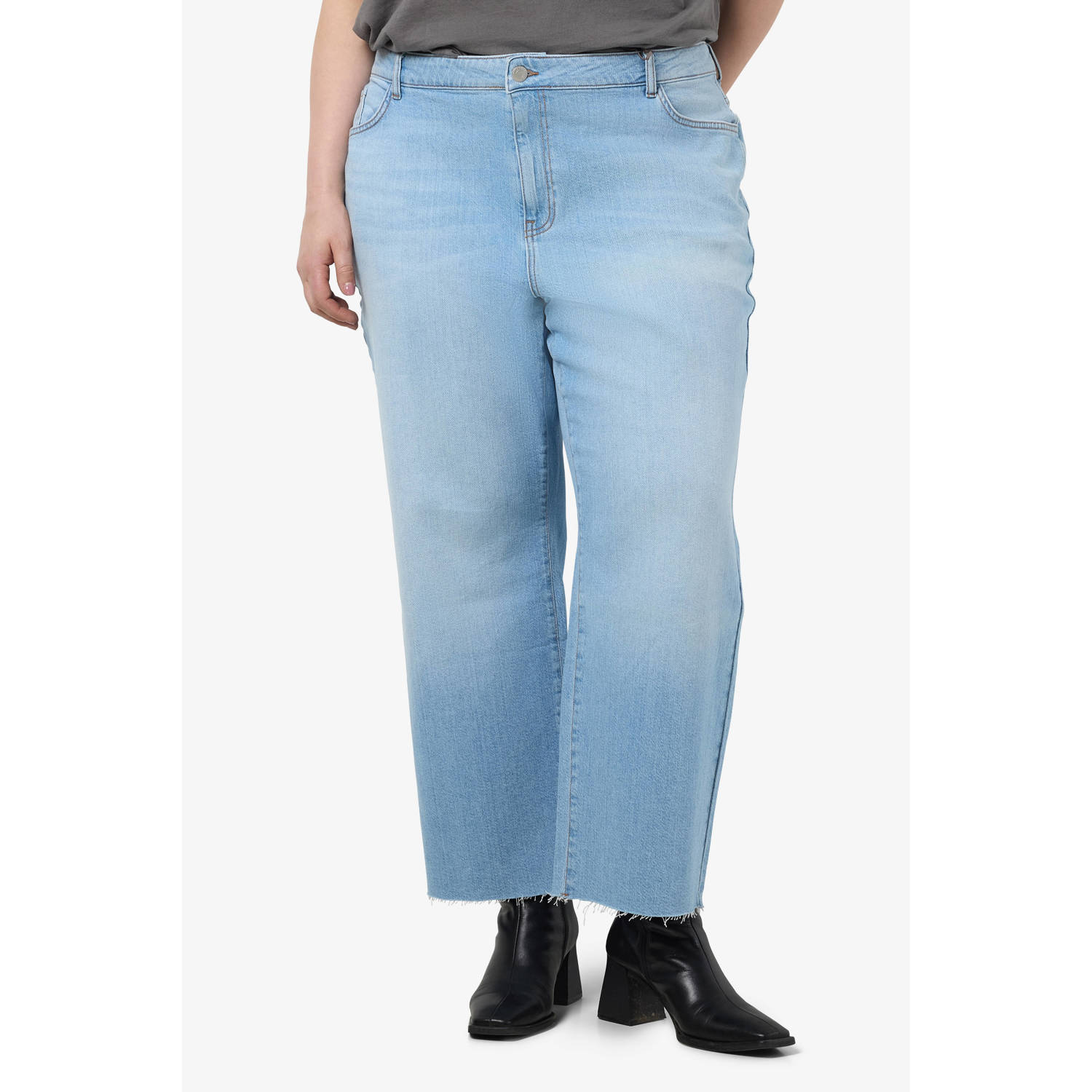 NOISY MAY Curve high waist blauw