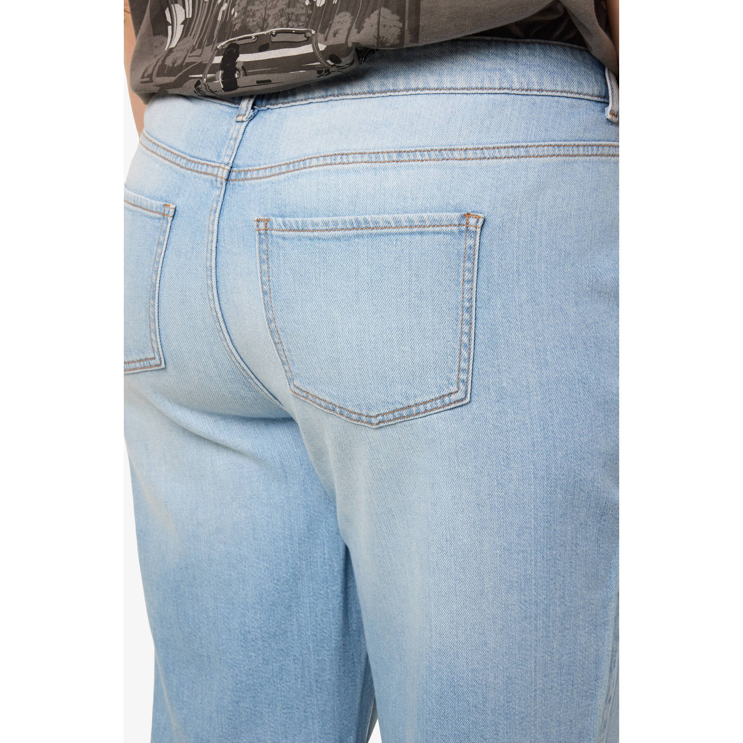 NOISY MAY Curve high waist blauw