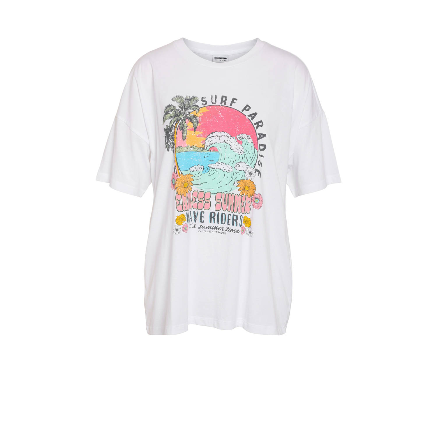 NOISY MAY Curve T-shirt wit