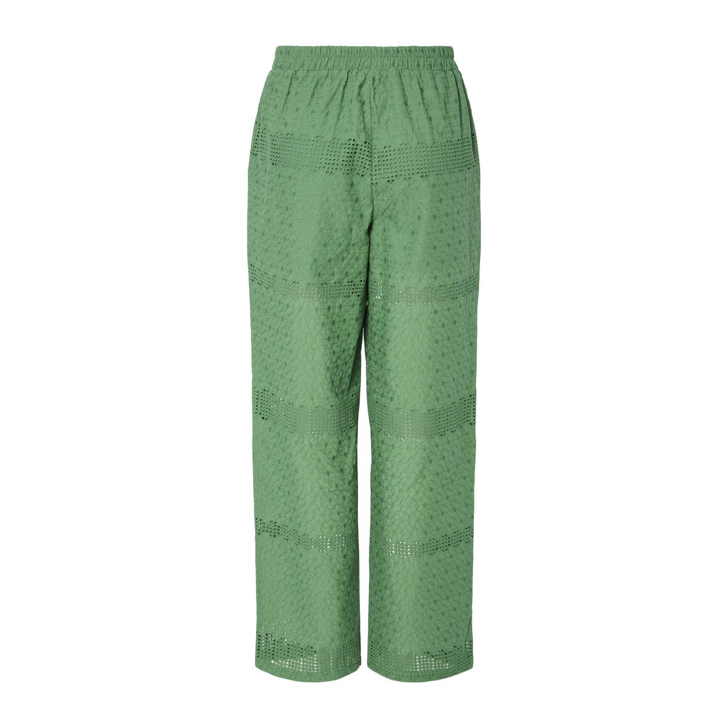 PIECES wide leg high waist broek groen