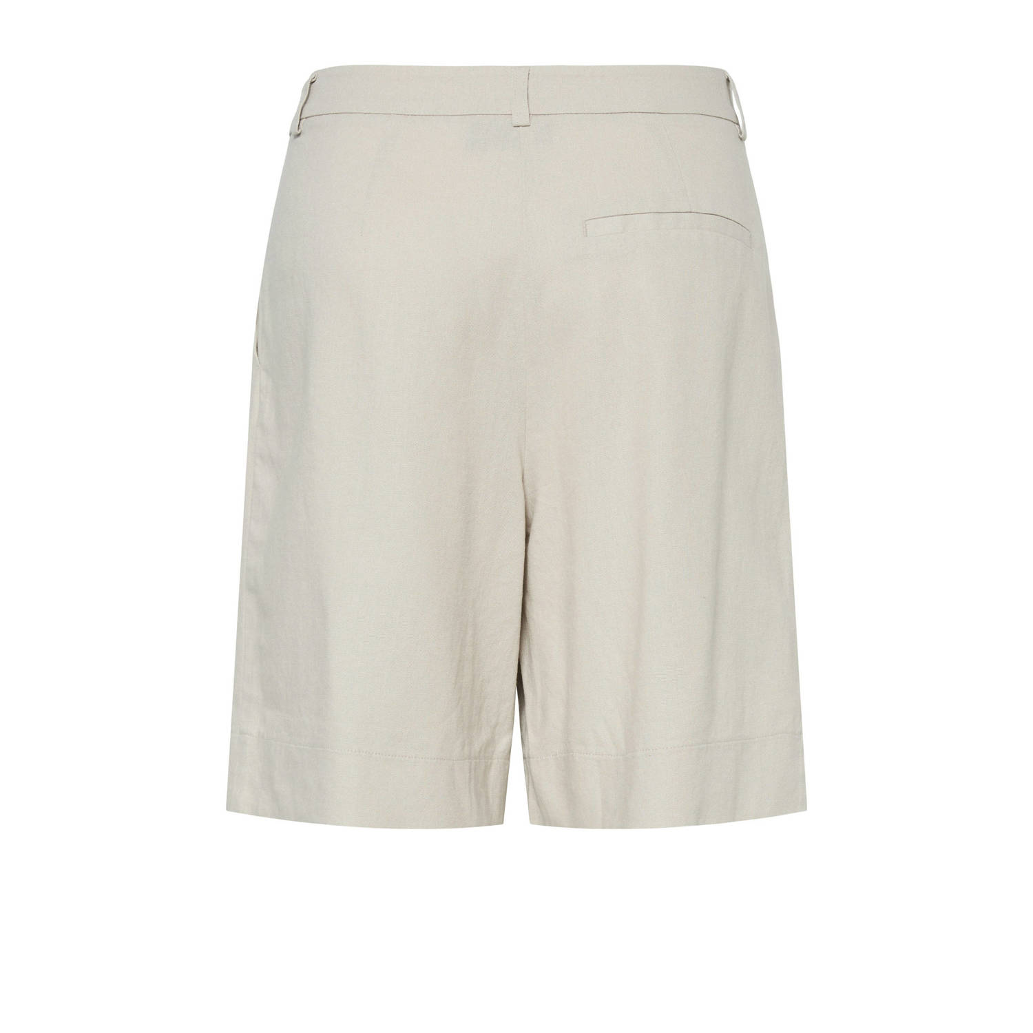PIECES high waist bermuda short ecru