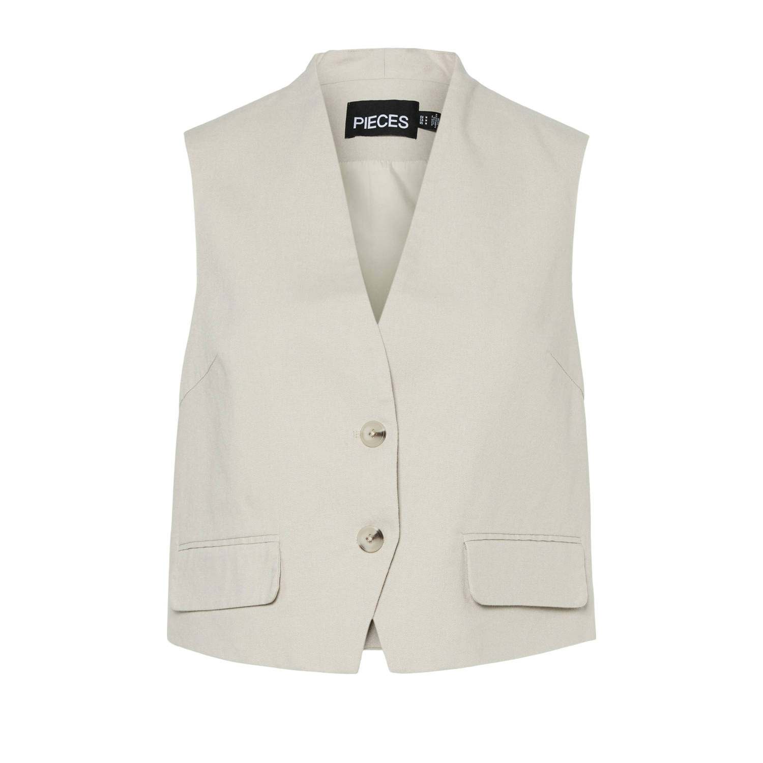 PIECES gilet ecru