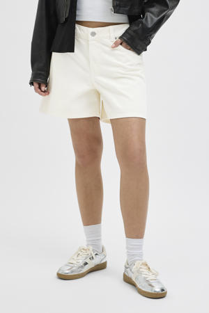regular waist denim short ecru