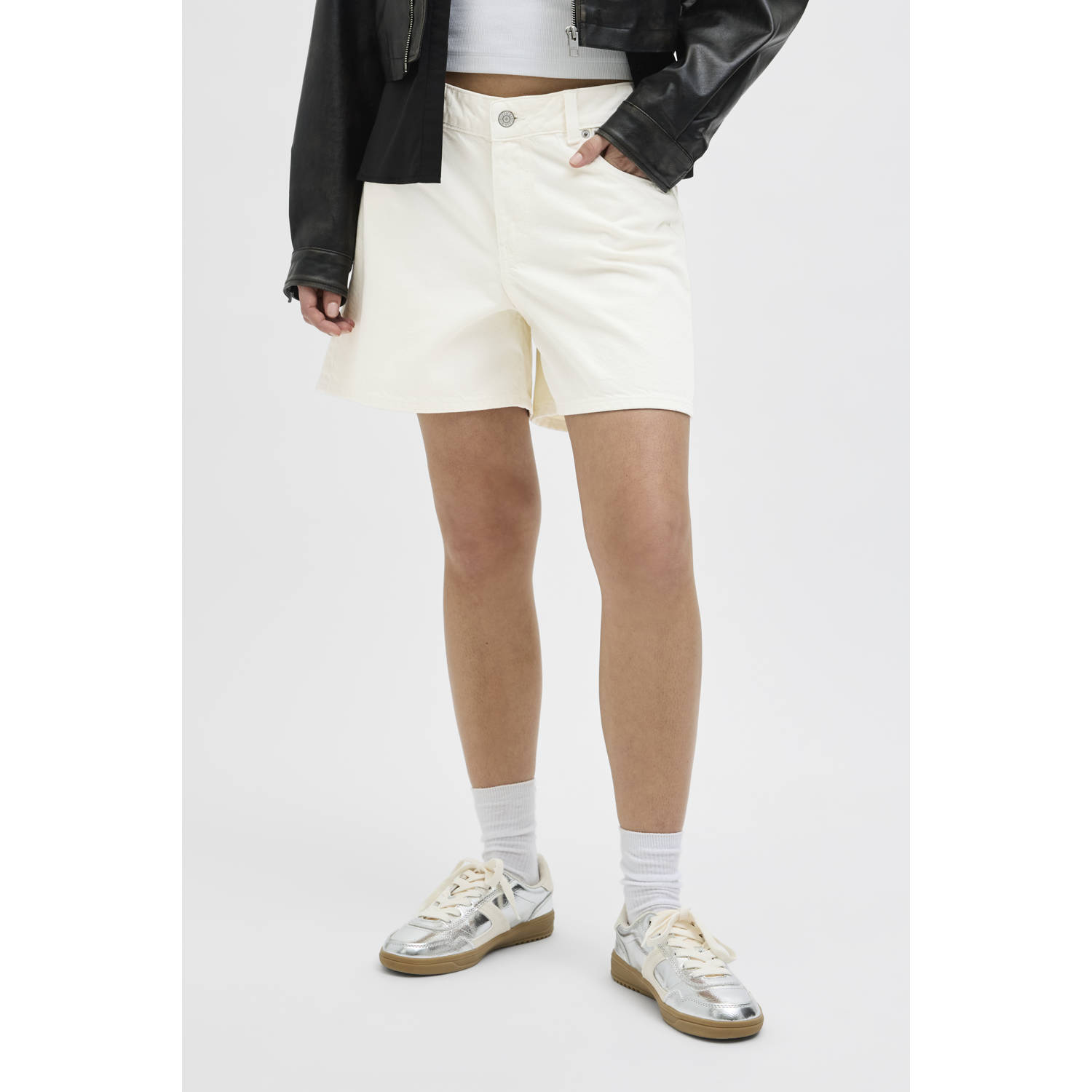 JJXX Korte Broek Laura Shorts White Denim