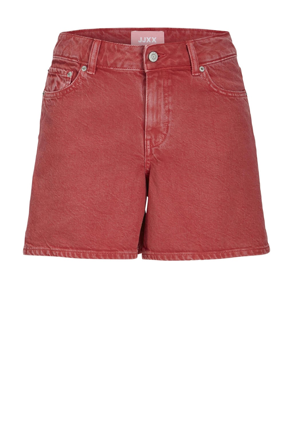 JJXX regular waist denim short rood | wehkamp