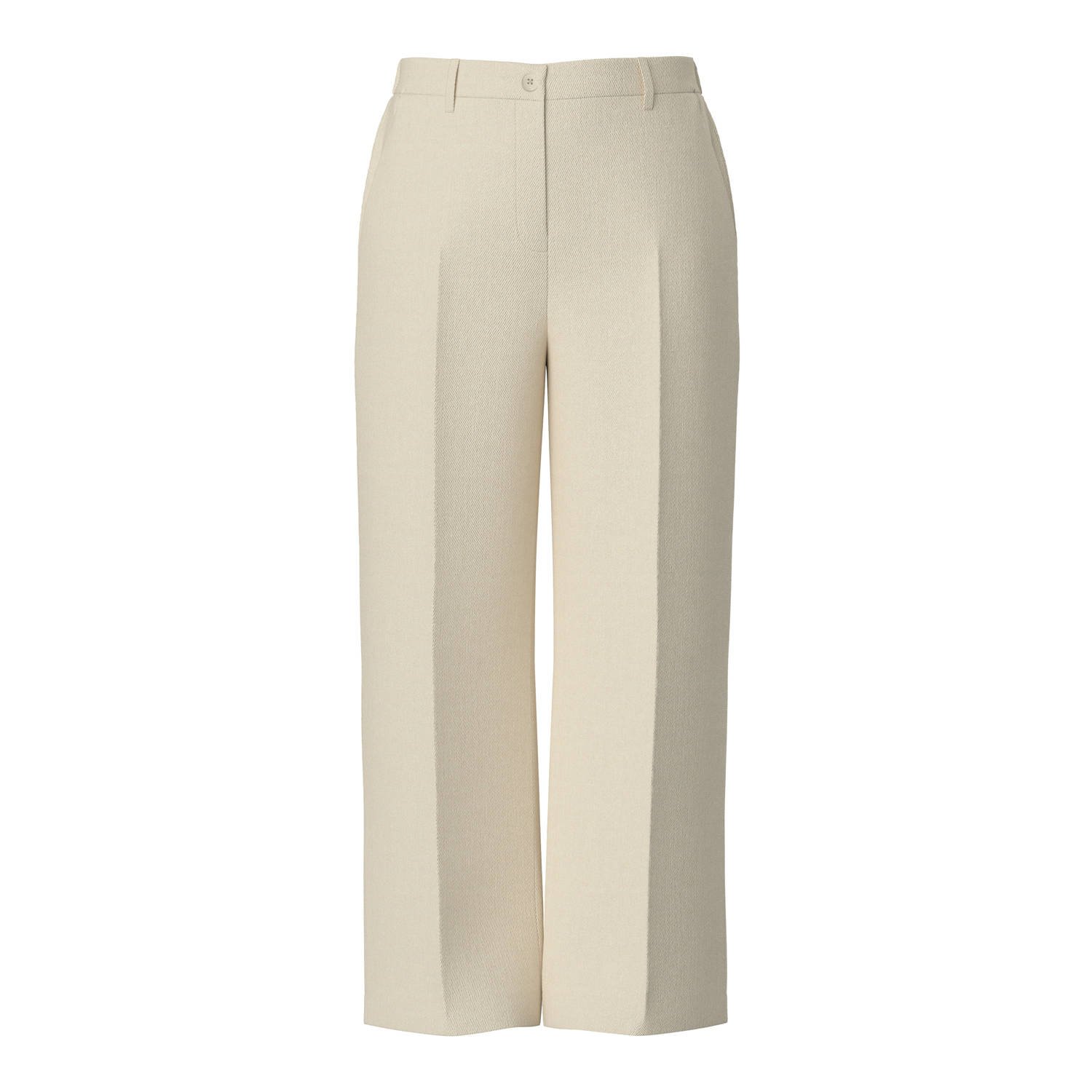PIECES Curve wide leg high waist casual broek beige