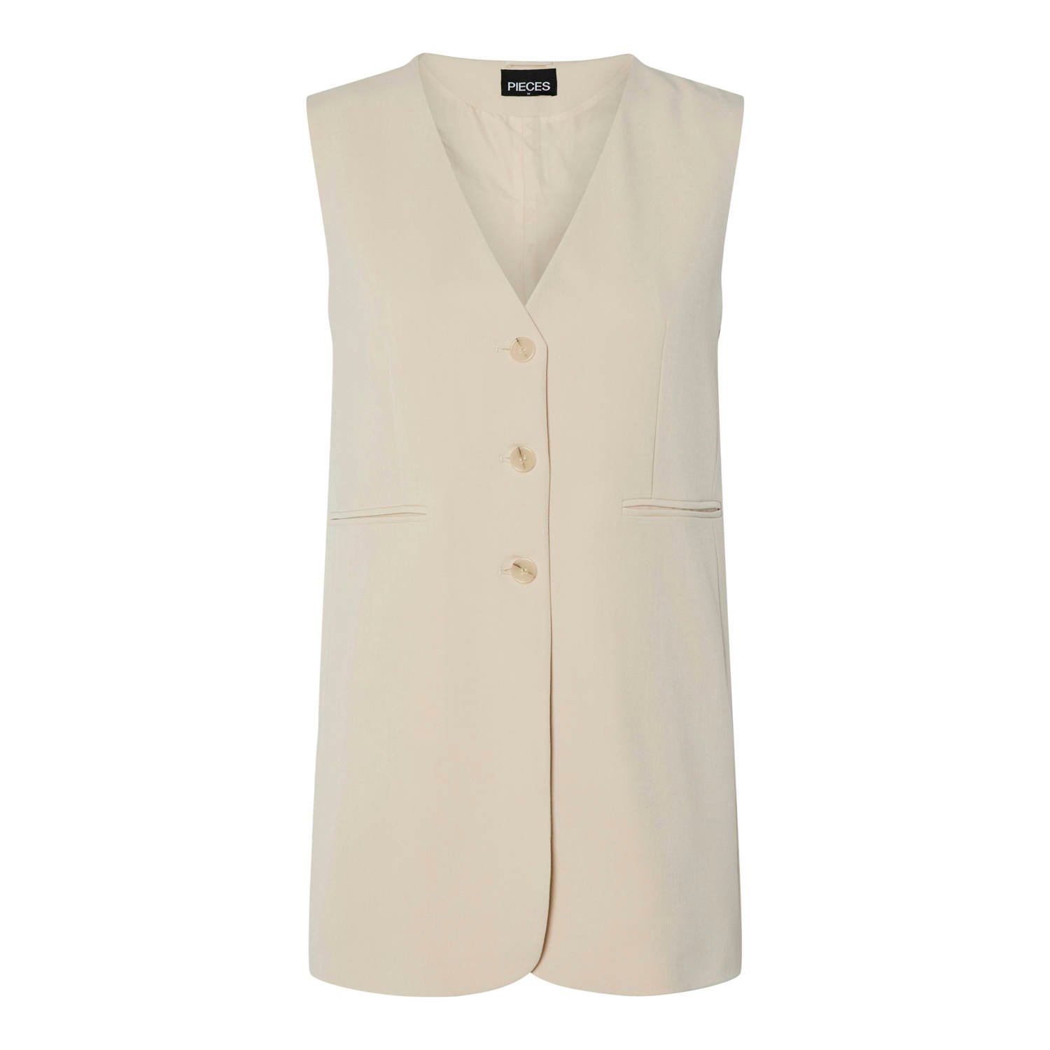 PIECES Curve gilet beige