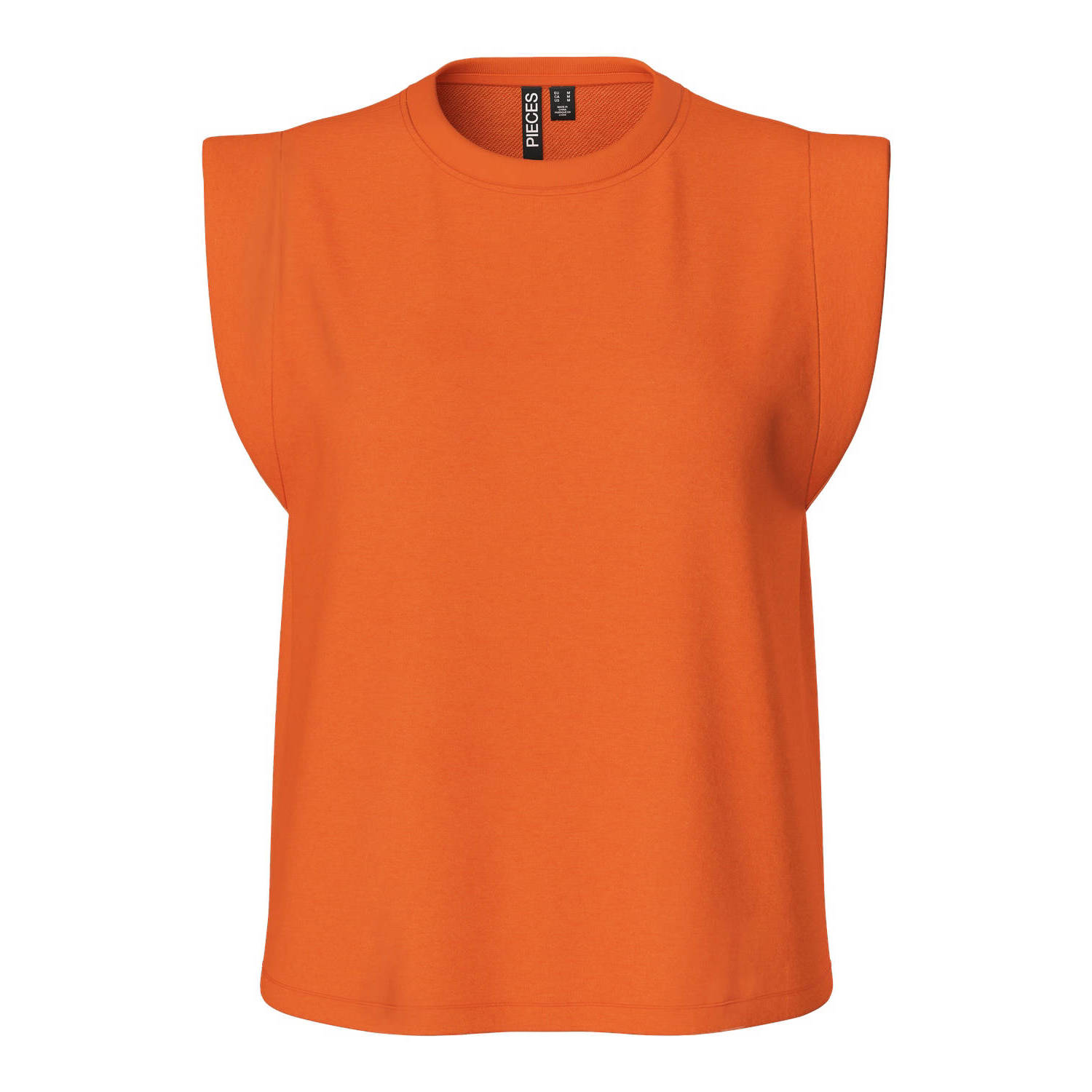 PIECES Curve top oranje