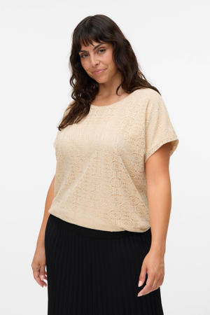 top ecru crochet