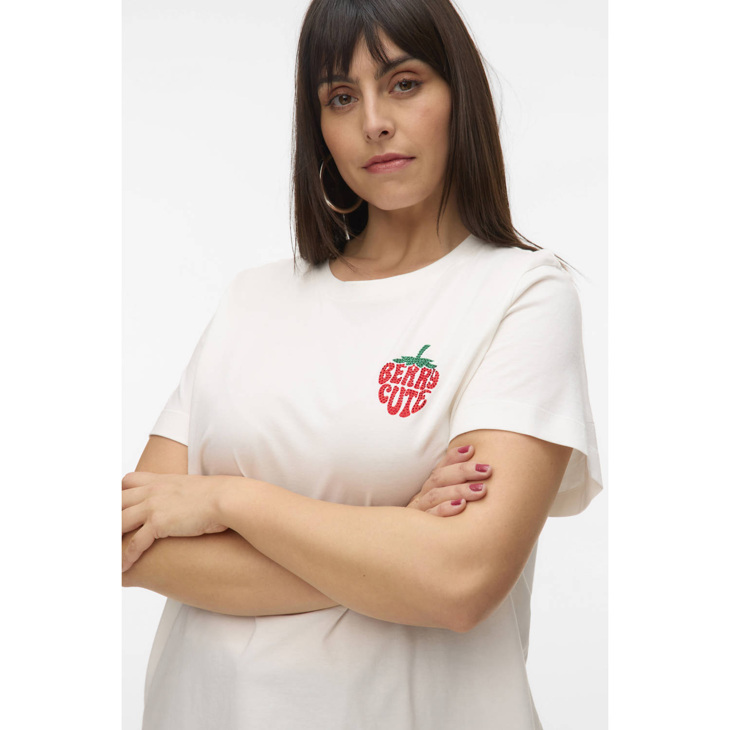 VERO MODA CURVE T-shirt wit