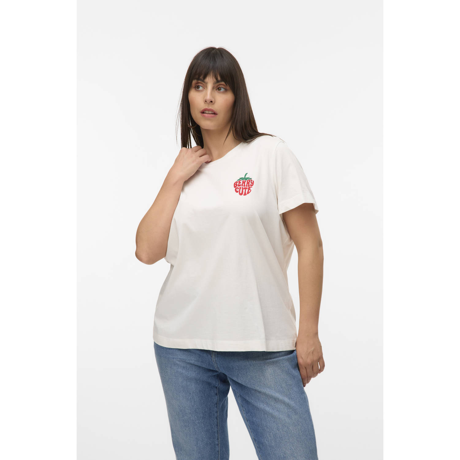 VERO MODA CURVE T-shirt wit