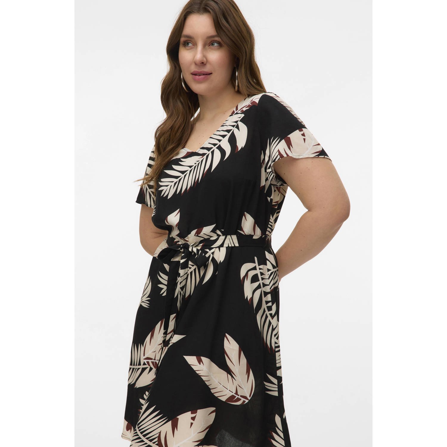 VERO MODA CURVE zomerjurk zwart wit