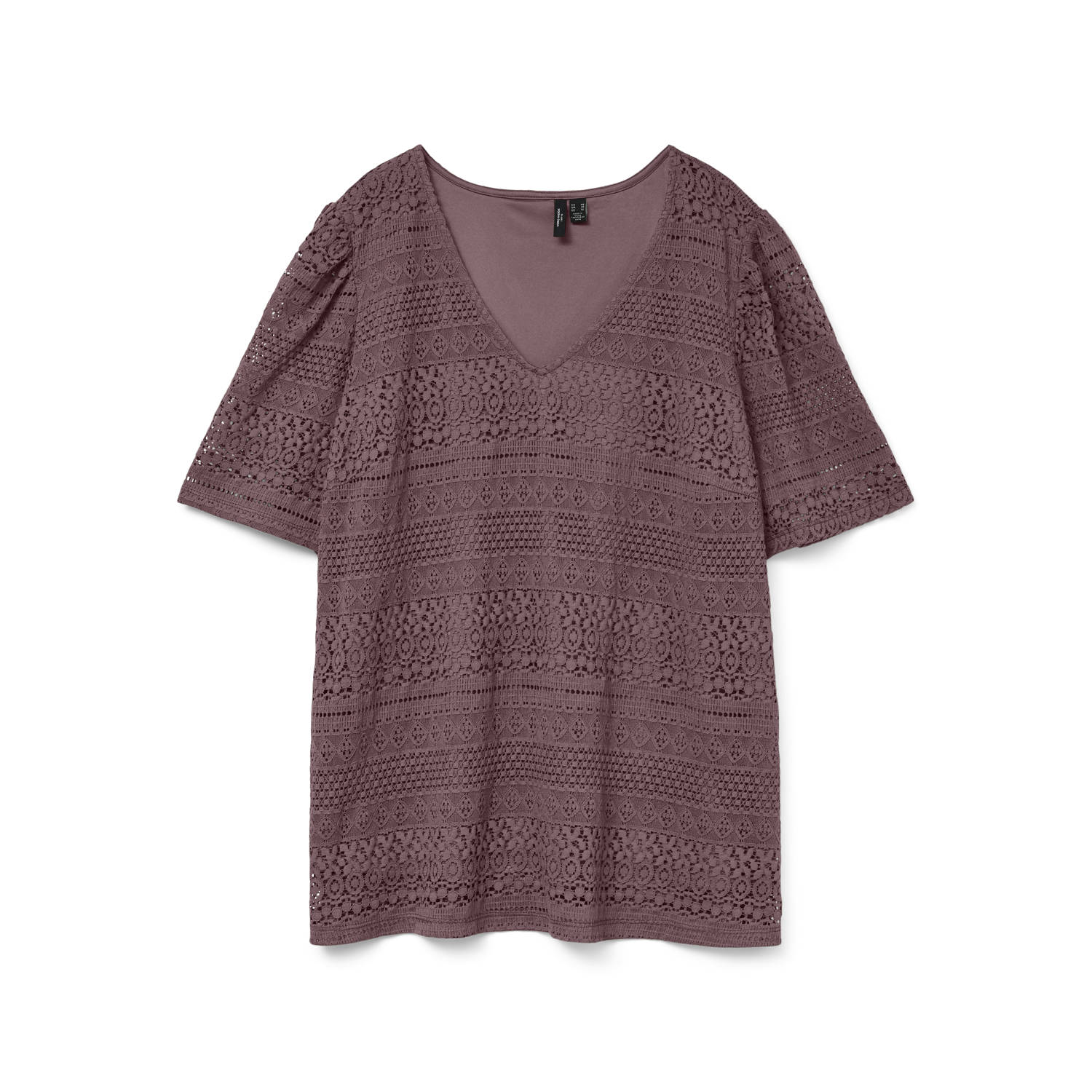VERO MODA CURVE top broderie aubergine
