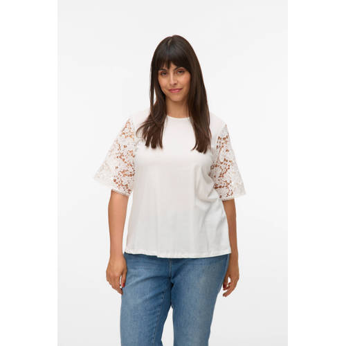 VERO MODA CURVE top wit afbeelding