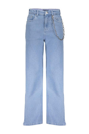 high waist light blue denim