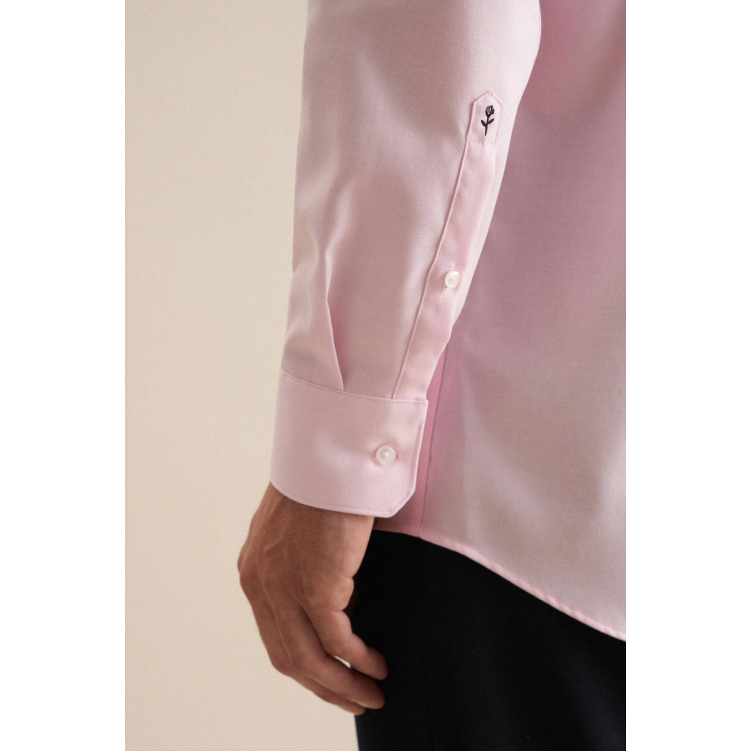 Seidensticker casual overhemd roze