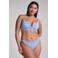 Hunkemöller string Lola met ribstructuur blauw