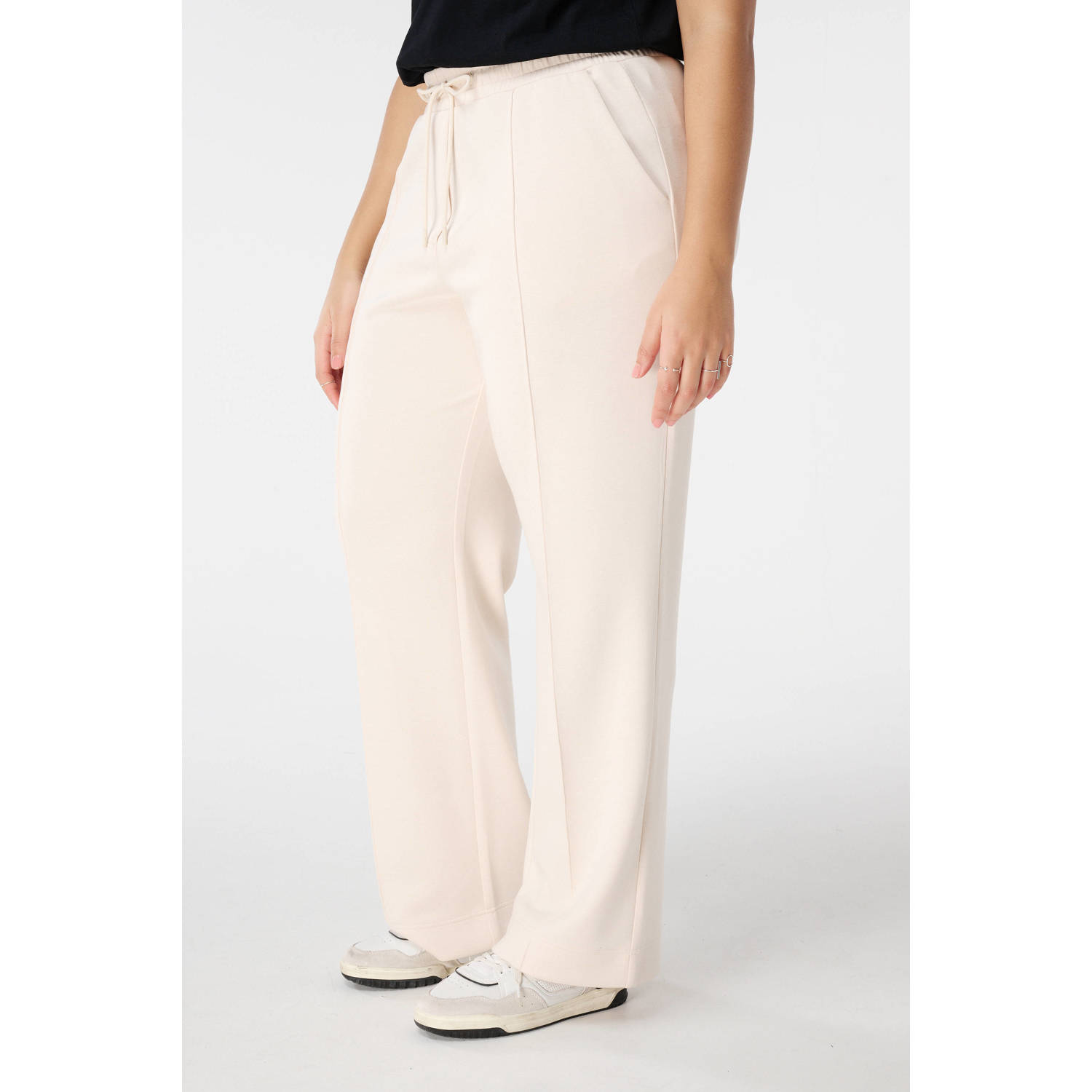 MS Mode Wide leg broek crème