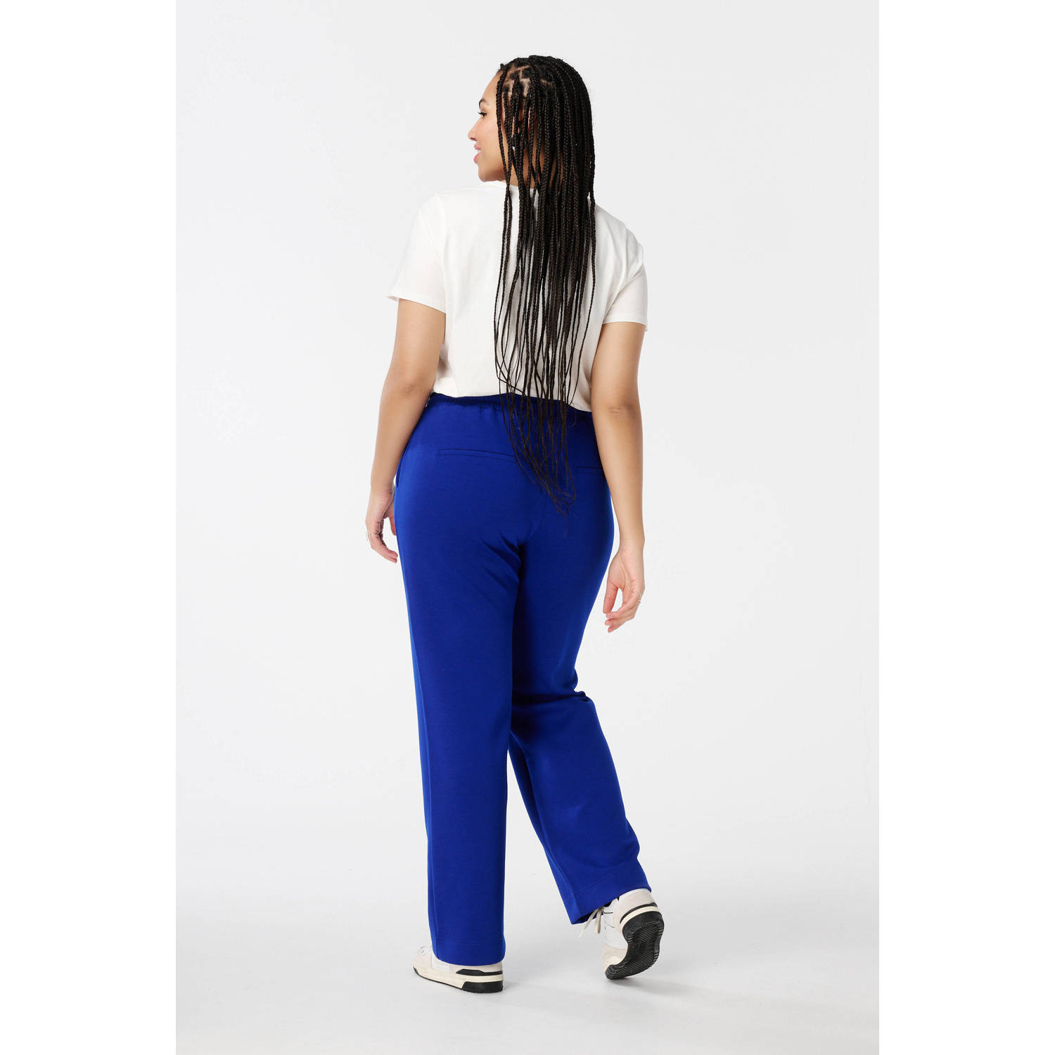 MS Mode Wide leg broek blauw